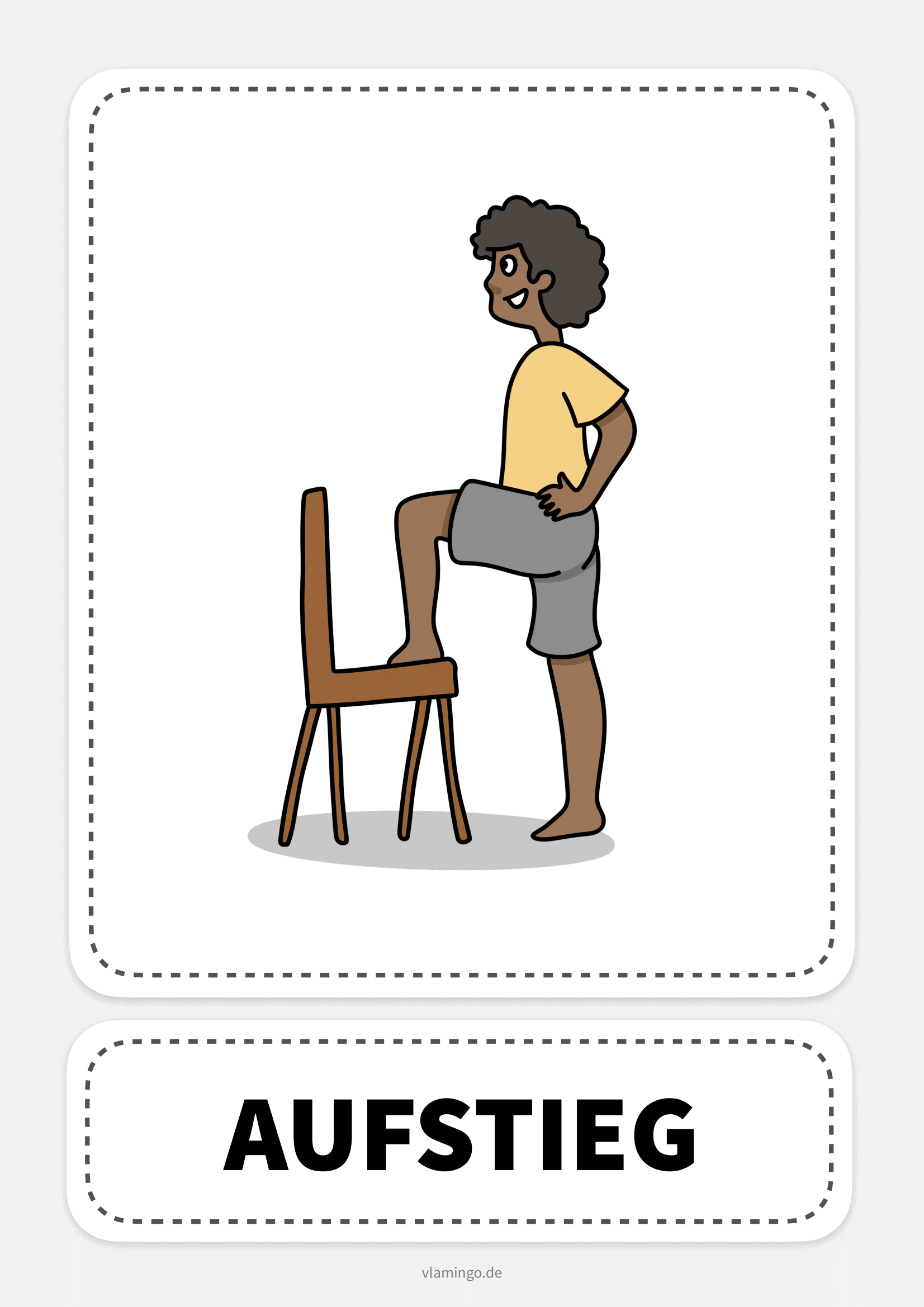 Stuhl-Yoga-Karte - Aufstieg Stuhl-Yoga-Karte - Aufstieg