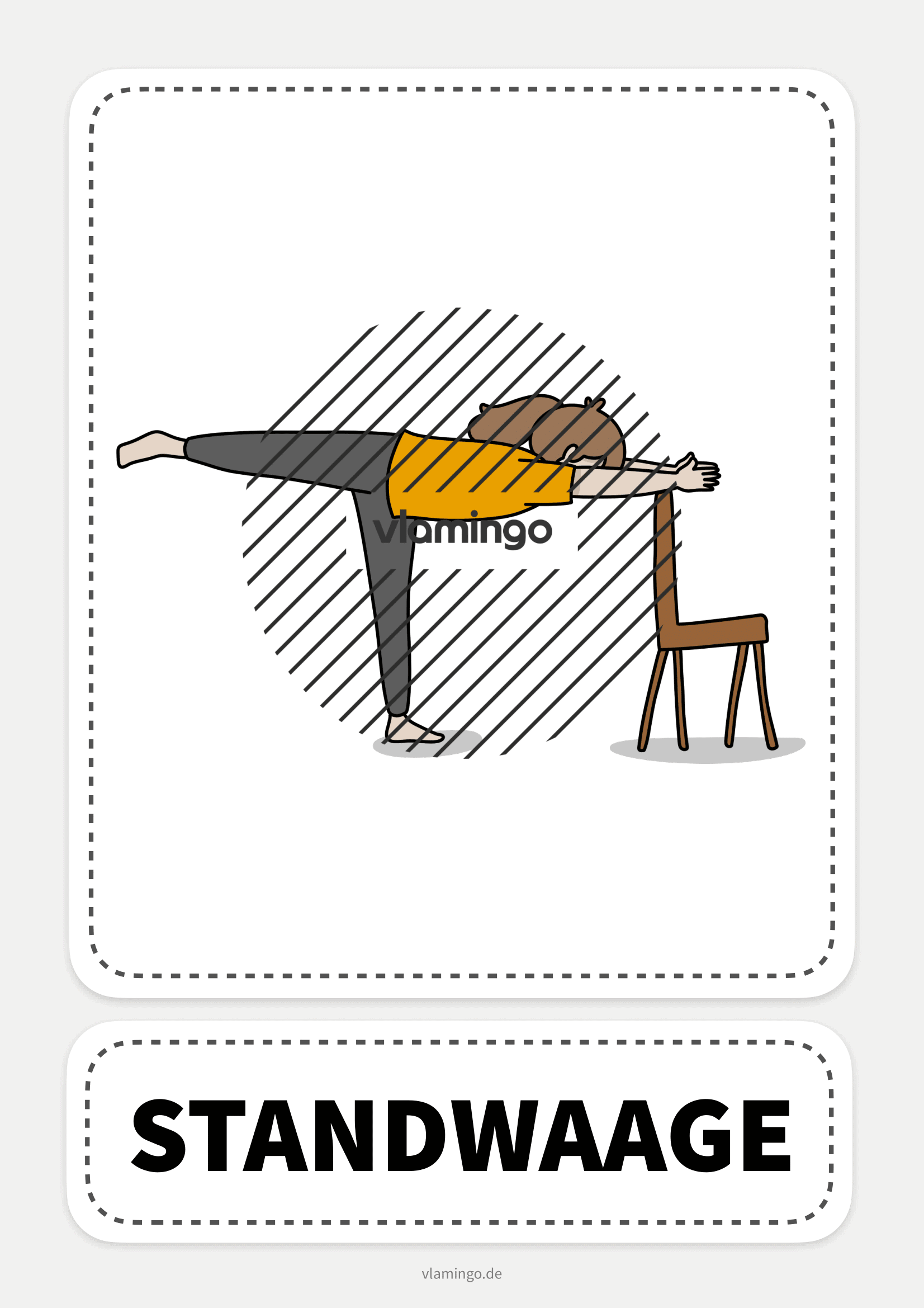 Stuhl-Yoga-Karte - Standwaage Stuhl-Yoga-Karte - Standwaage