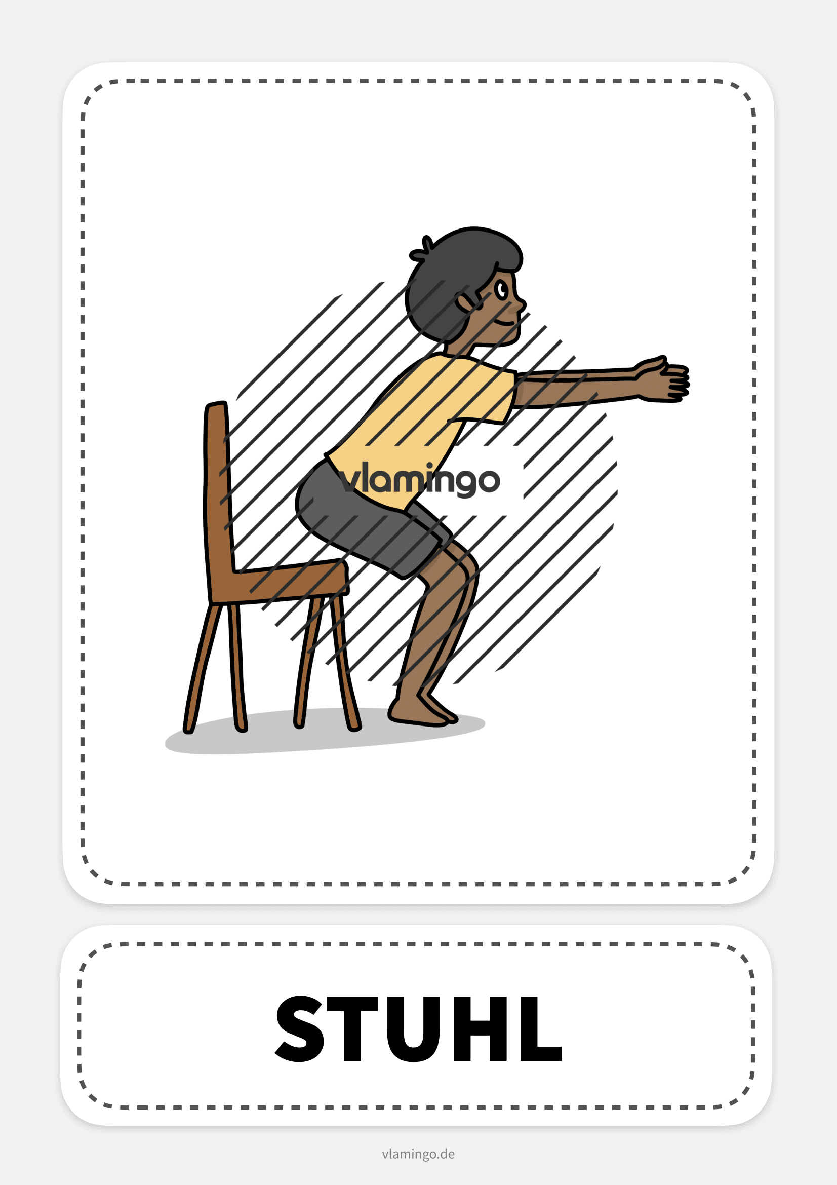 Stuhl-Yoga-Karte - Stuhl