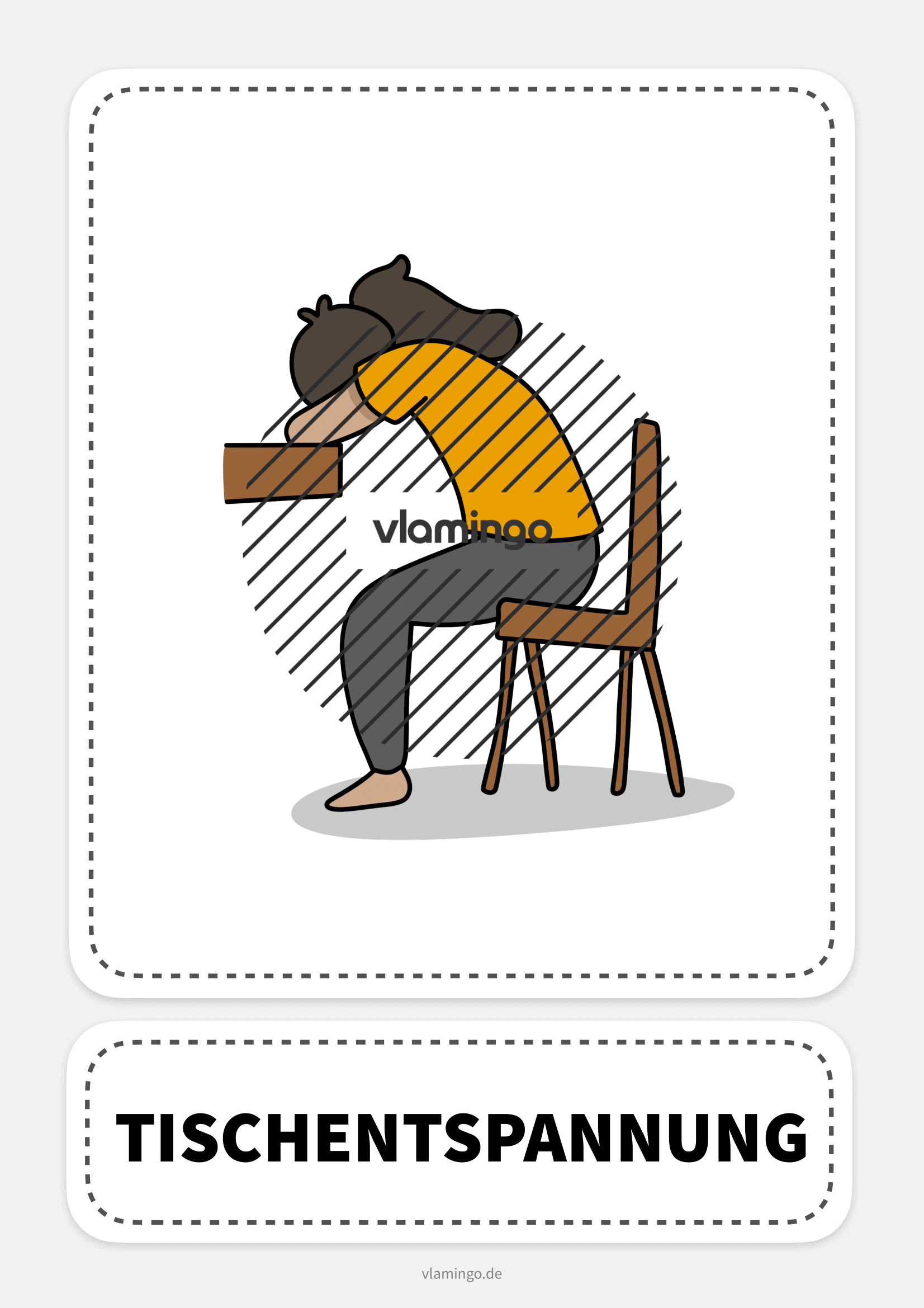 Stuhl-Yoga-Karte - Tischentspannung