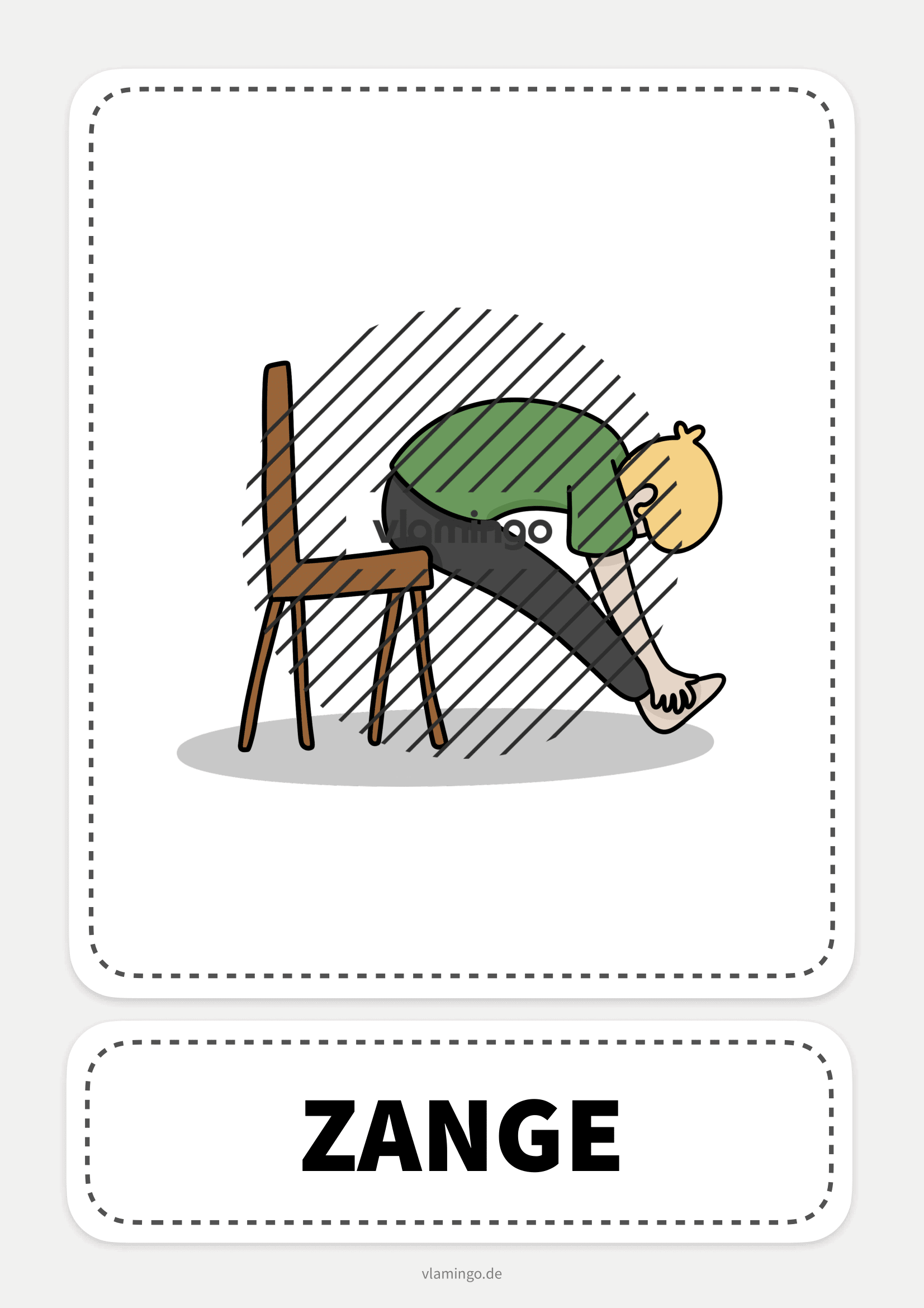Stuhl-Yoga-Karte - Zange Stuhl-Yoga-Karte - Zange