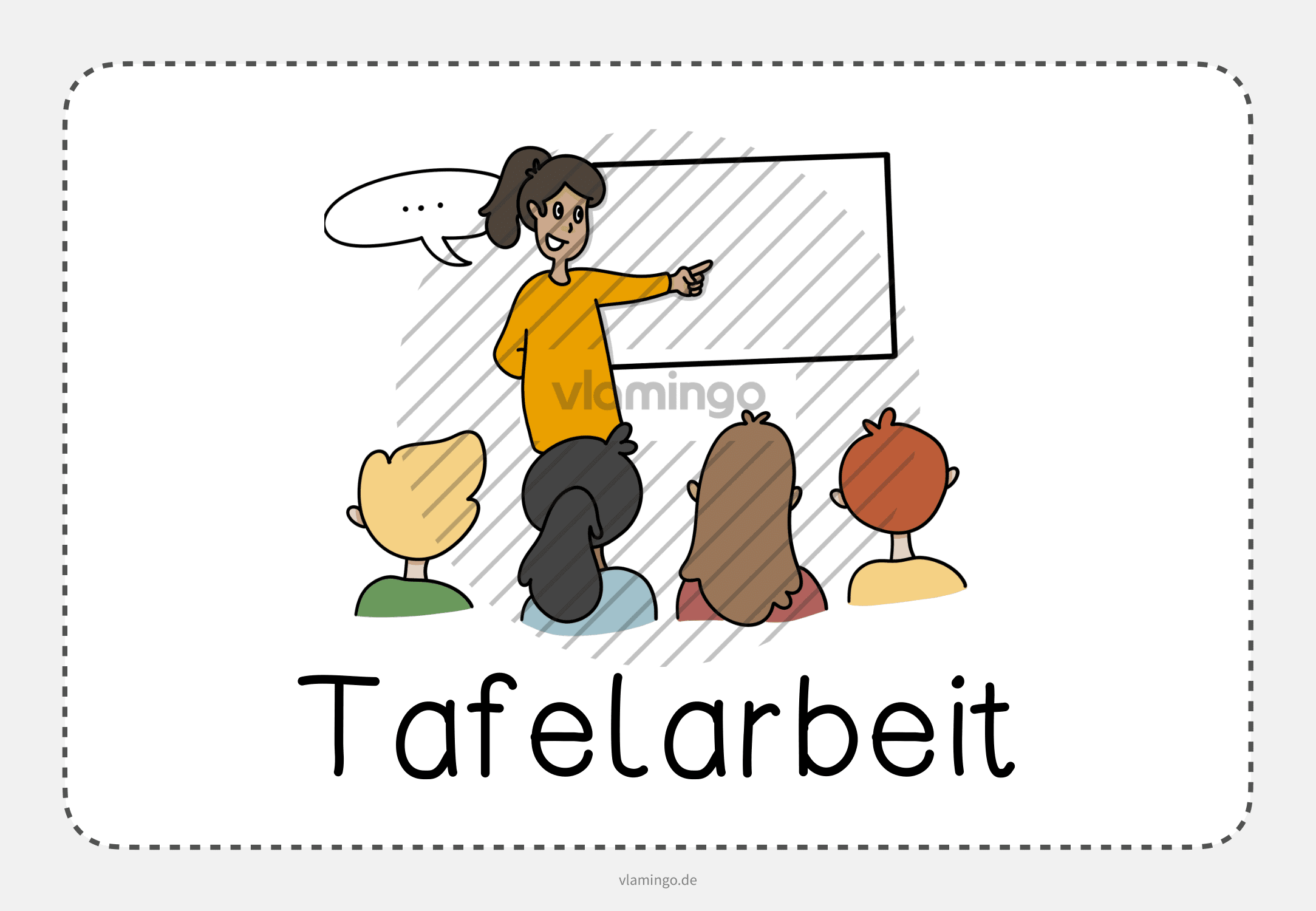 Tafelarbeit - Bildkarte Tafelarbeit - Bildkarte