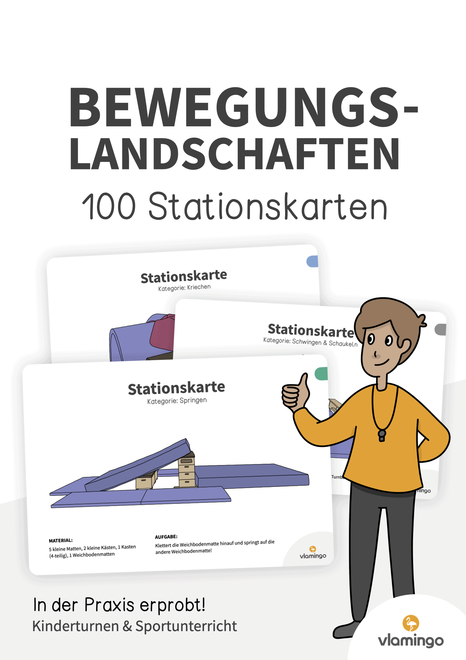 Bewegungslandschaften - 100 Stationskarten fürs Kinderturnen & für den Sportunterricht