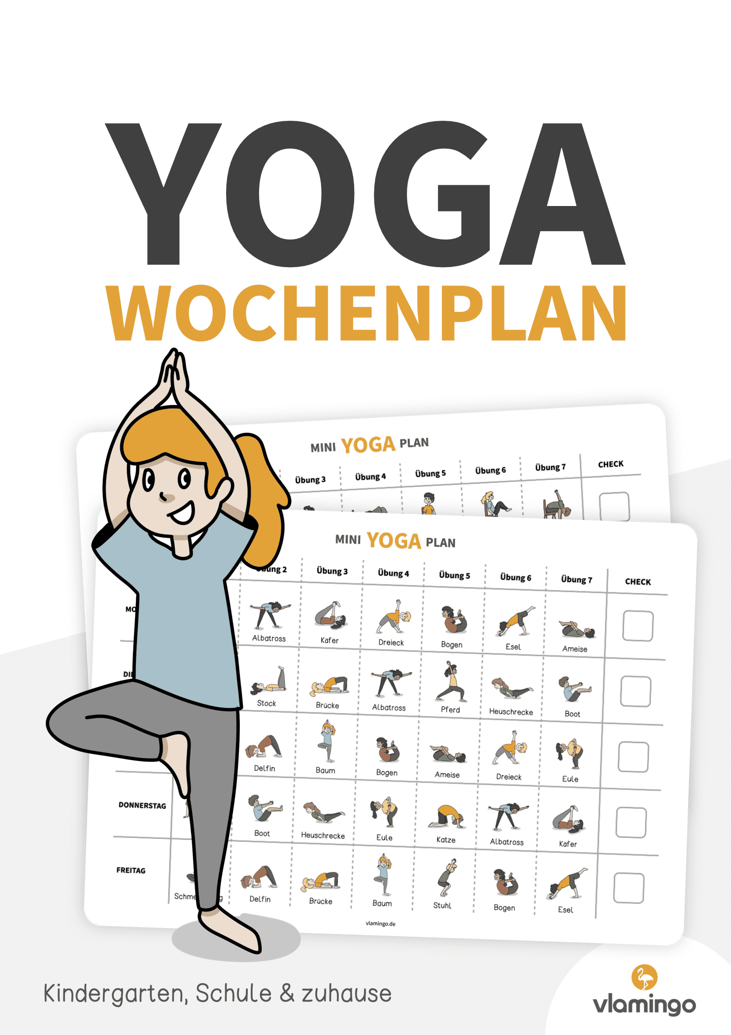 Mini-Yoga-Plan für zuhause, Kindergarten und Schule - vlamingo