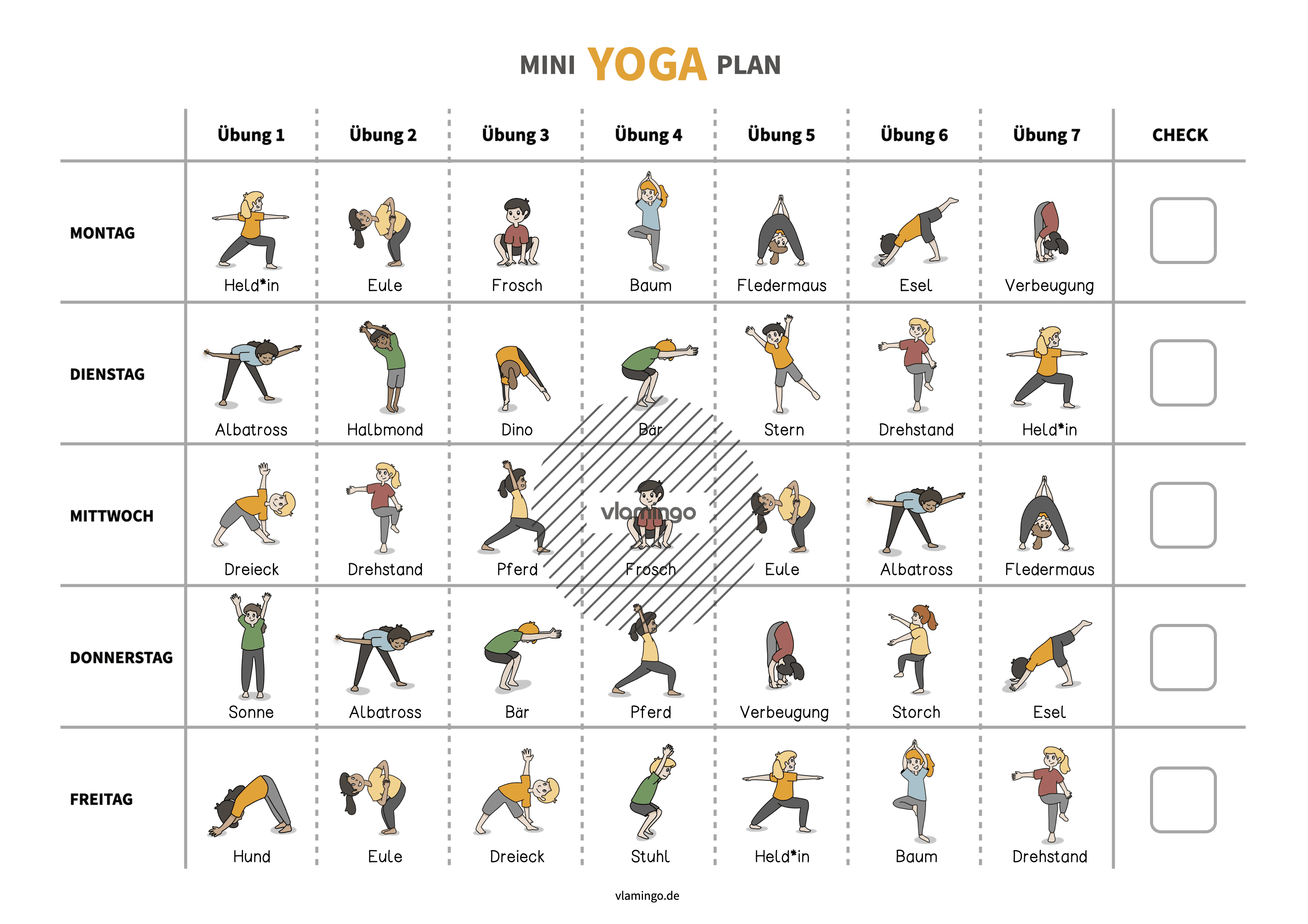 Yoga-Plan für Kinder 1