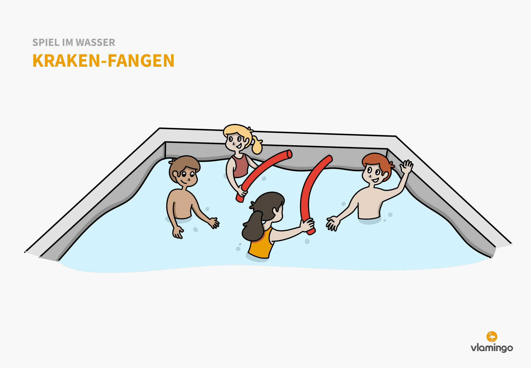 Kraken-Fangen - Spiel im Wasser - Schwimmspiel Kraken-Fangen - Spiel im Wasser - Schwimmspiel