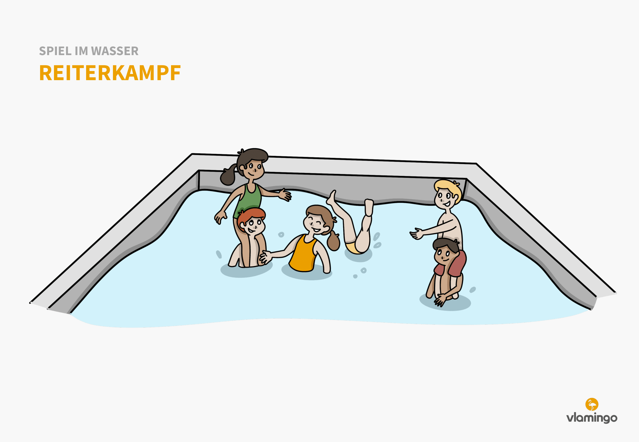 Reiterkampf - Spiel im Wasser - Schwimmspiel