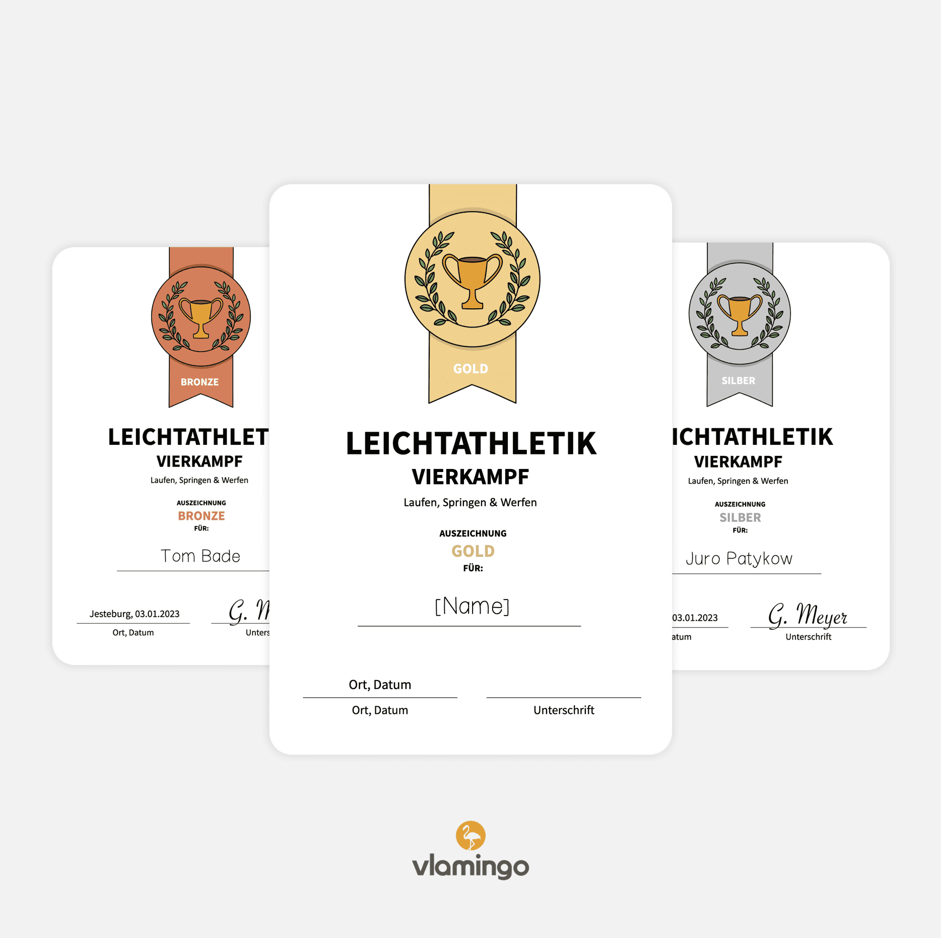 Urkunden - Vorlagen - Leichtathletik - Vierkampf Urkunden - Vorlagen - Leichtathletik - Vierkampf