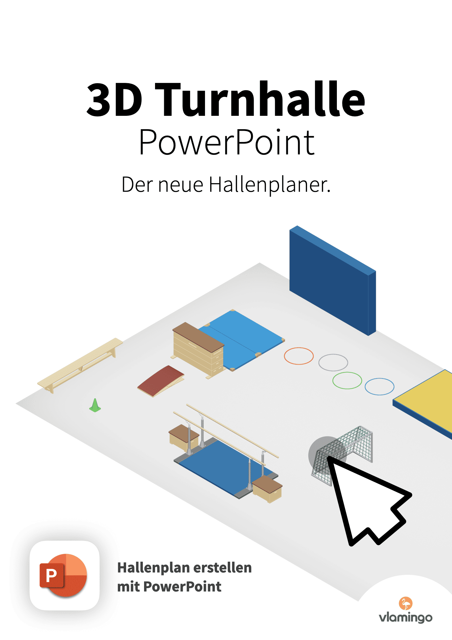 3D Turnhalle - Hallenplaner für den Sportunterricht - PowerPoint-Version