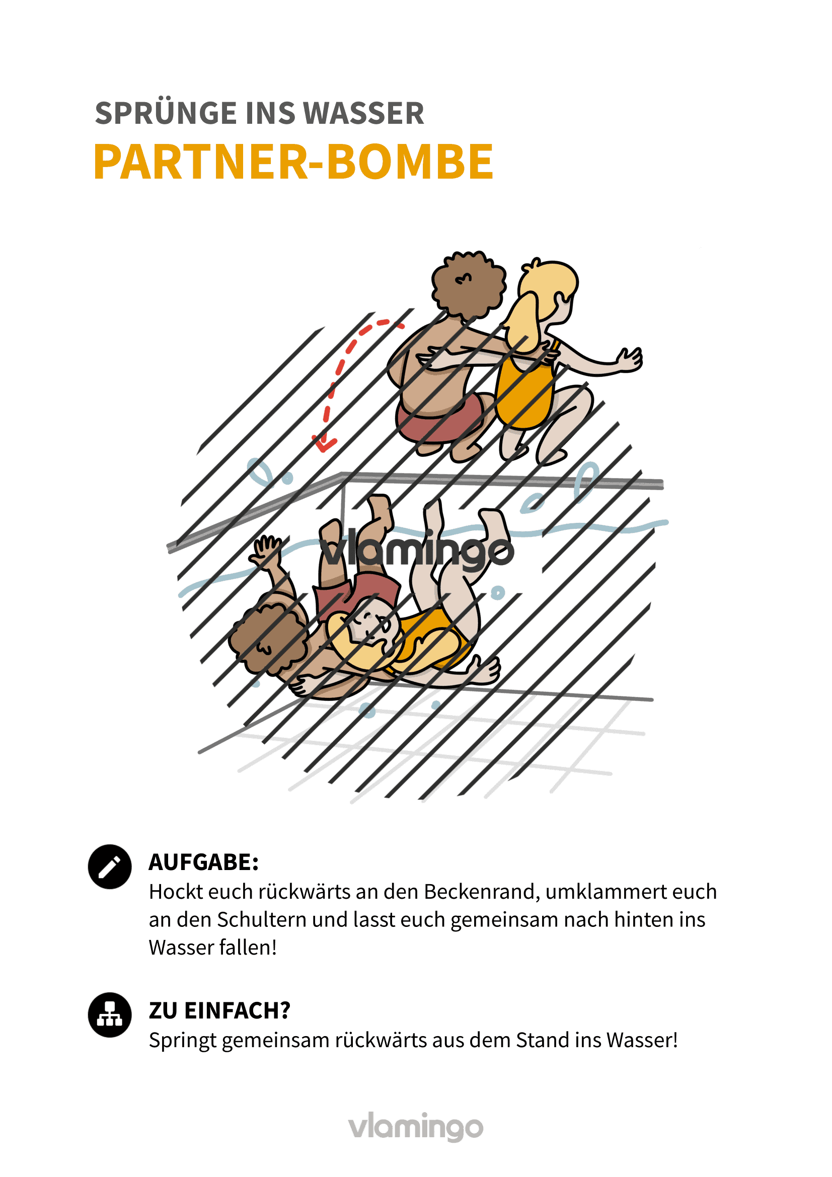 Partner-Bombe - Sprünge ins Wasser für Anfänger - Wasserspringen Partner-Bombe - Sprünge ins Wasser für Anfänger - Wasserspringen