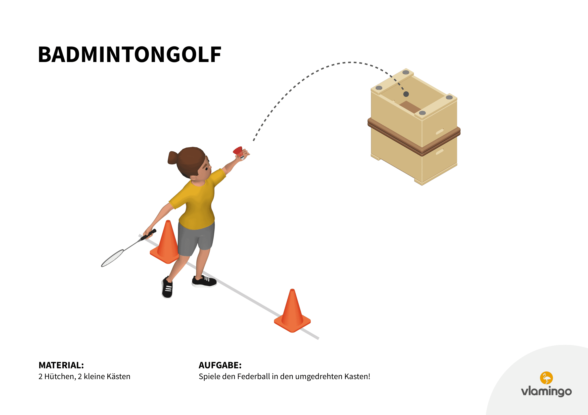 Badmintongolf - Station 1