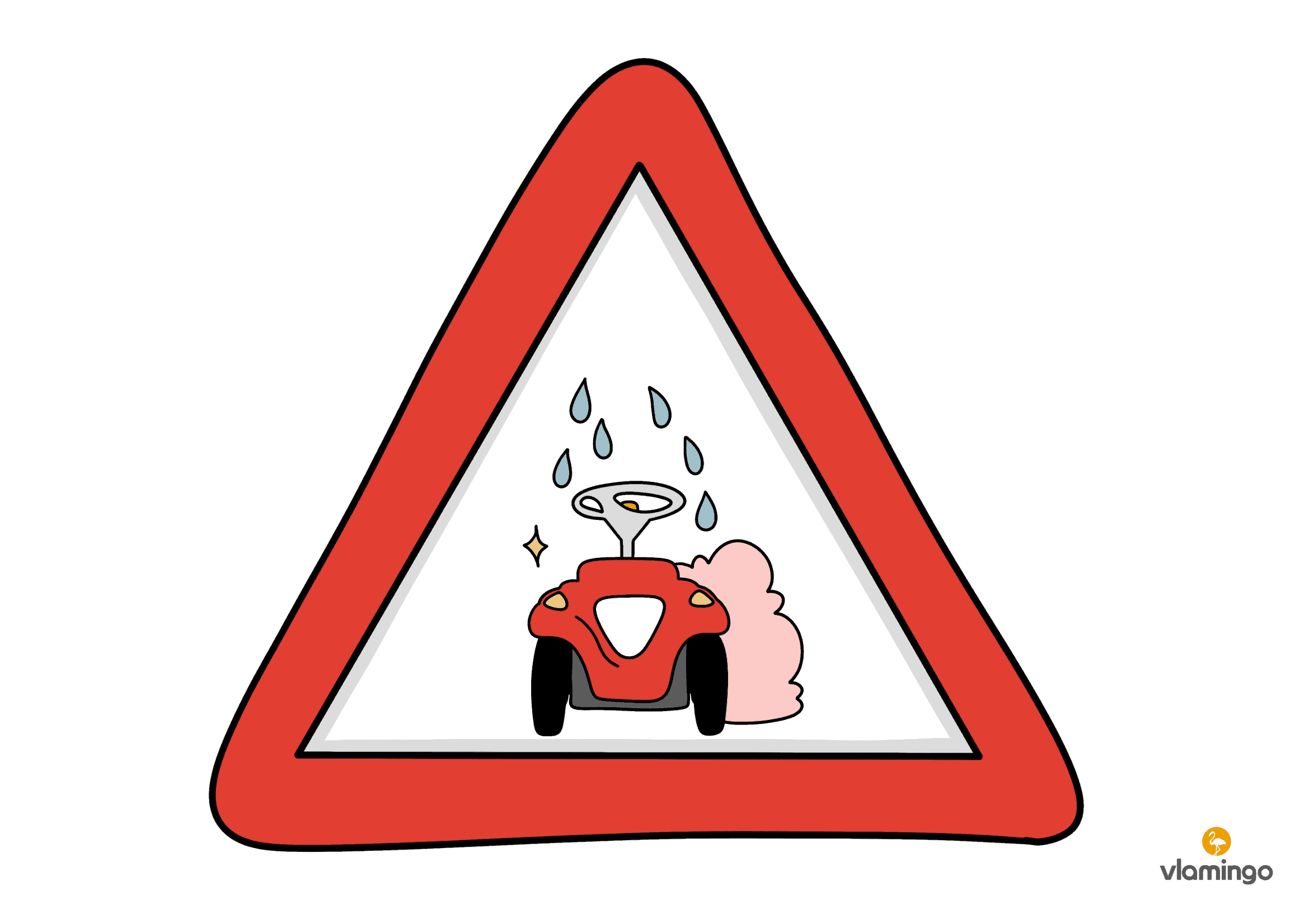 Bobby-Führerschein - Verkehrsschild - Waschanlage Bobby-Führerschein - Verkehrsschild - Waschanlage