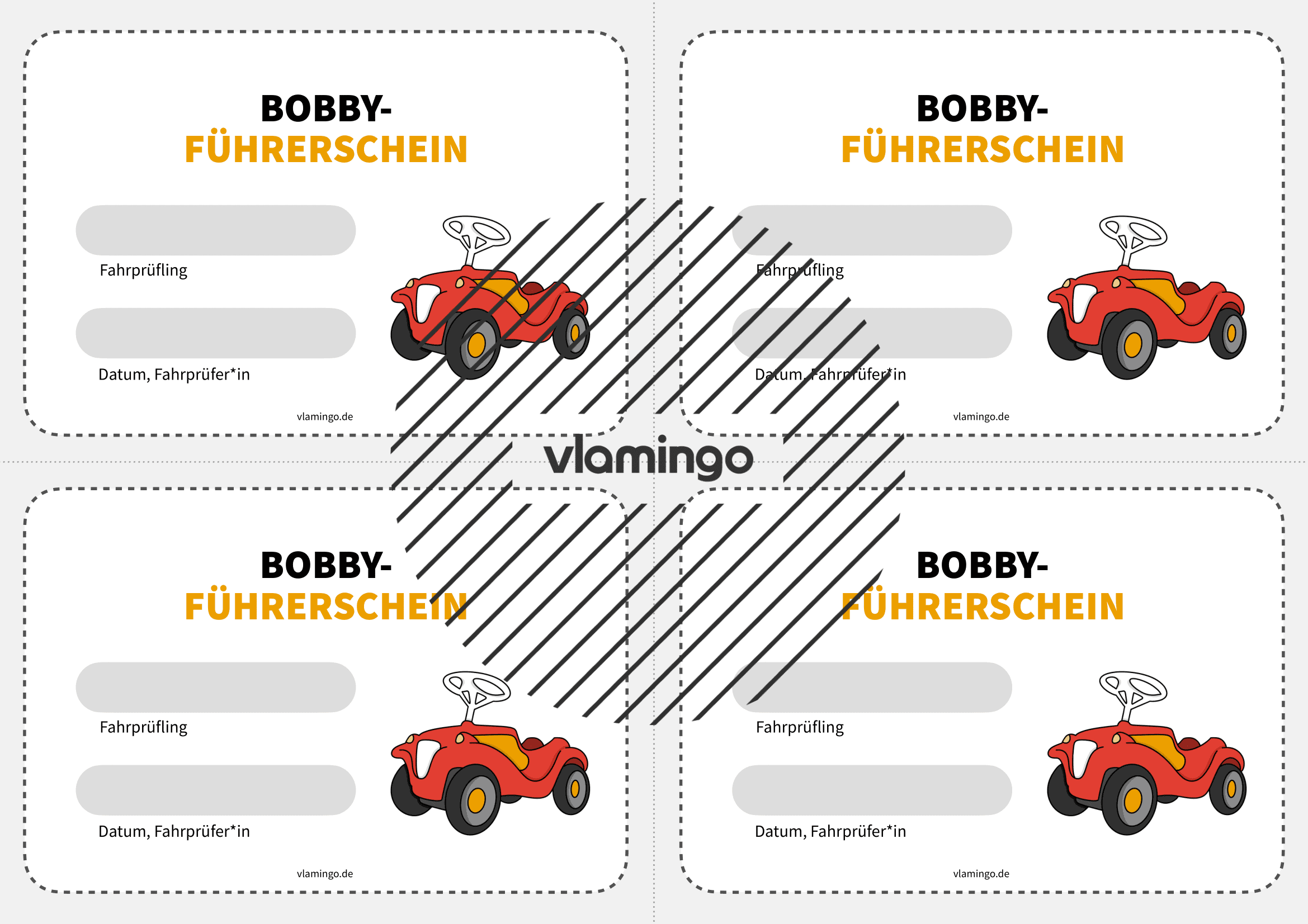 Bobby-Führerschein - Vorlage 1