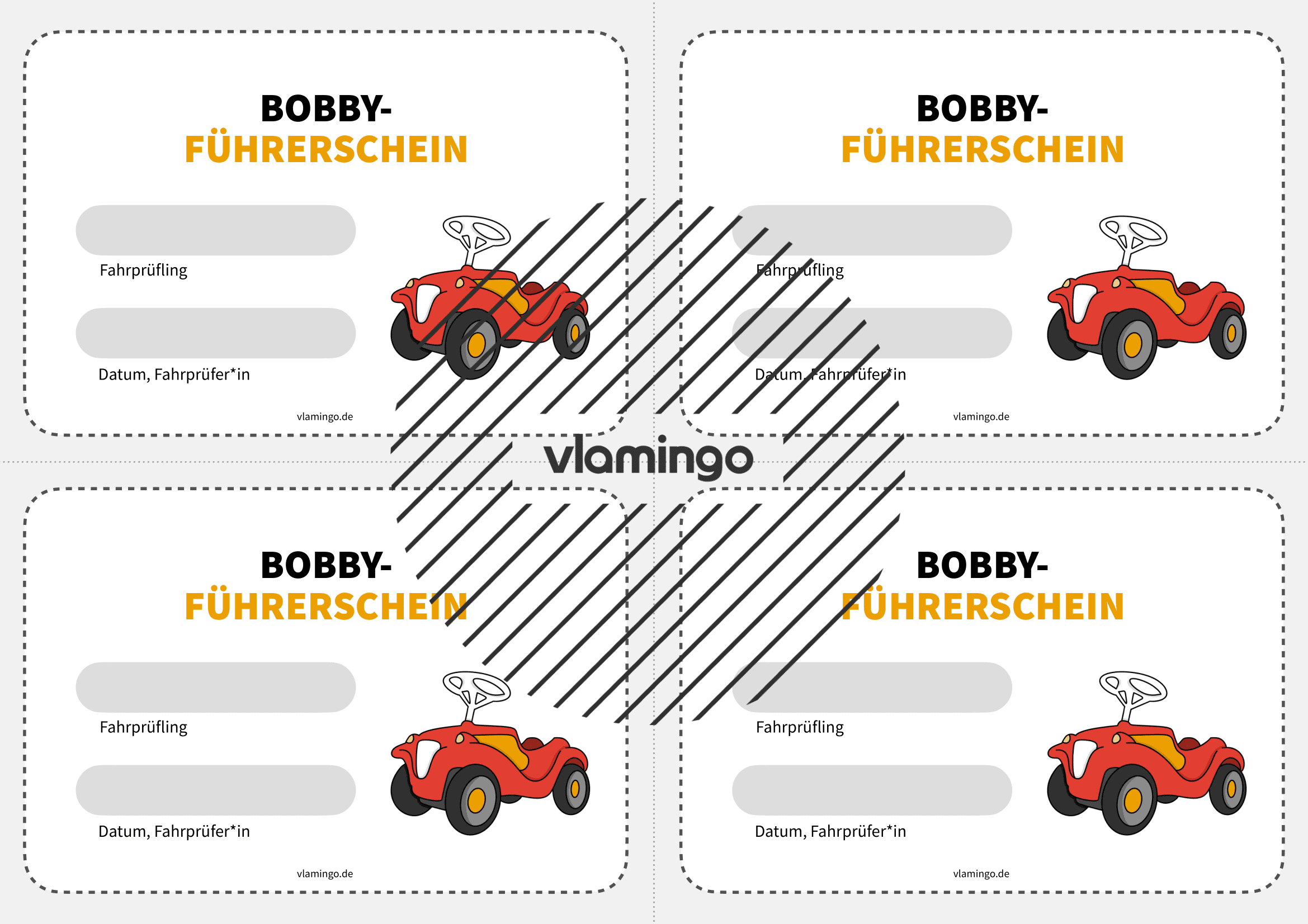 Bobby-Führerschein - Vorlage 1 Bobby-Führerschein - Vorlage 1