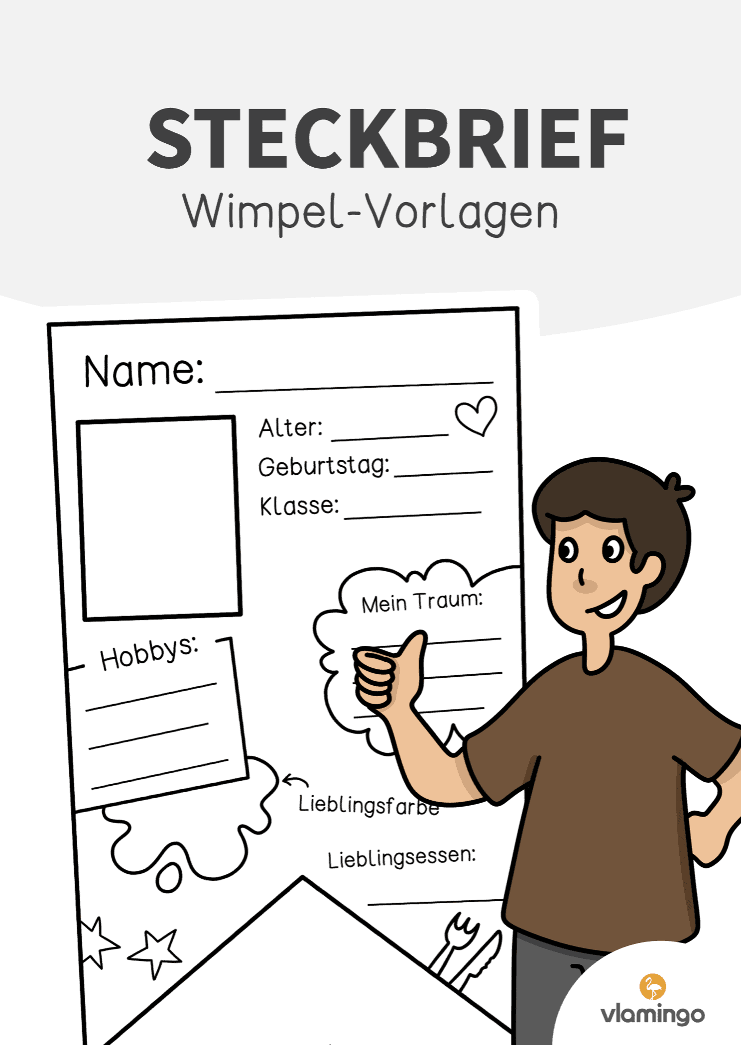 Steckbrief - Wimpel Steckbrief - Wimpel