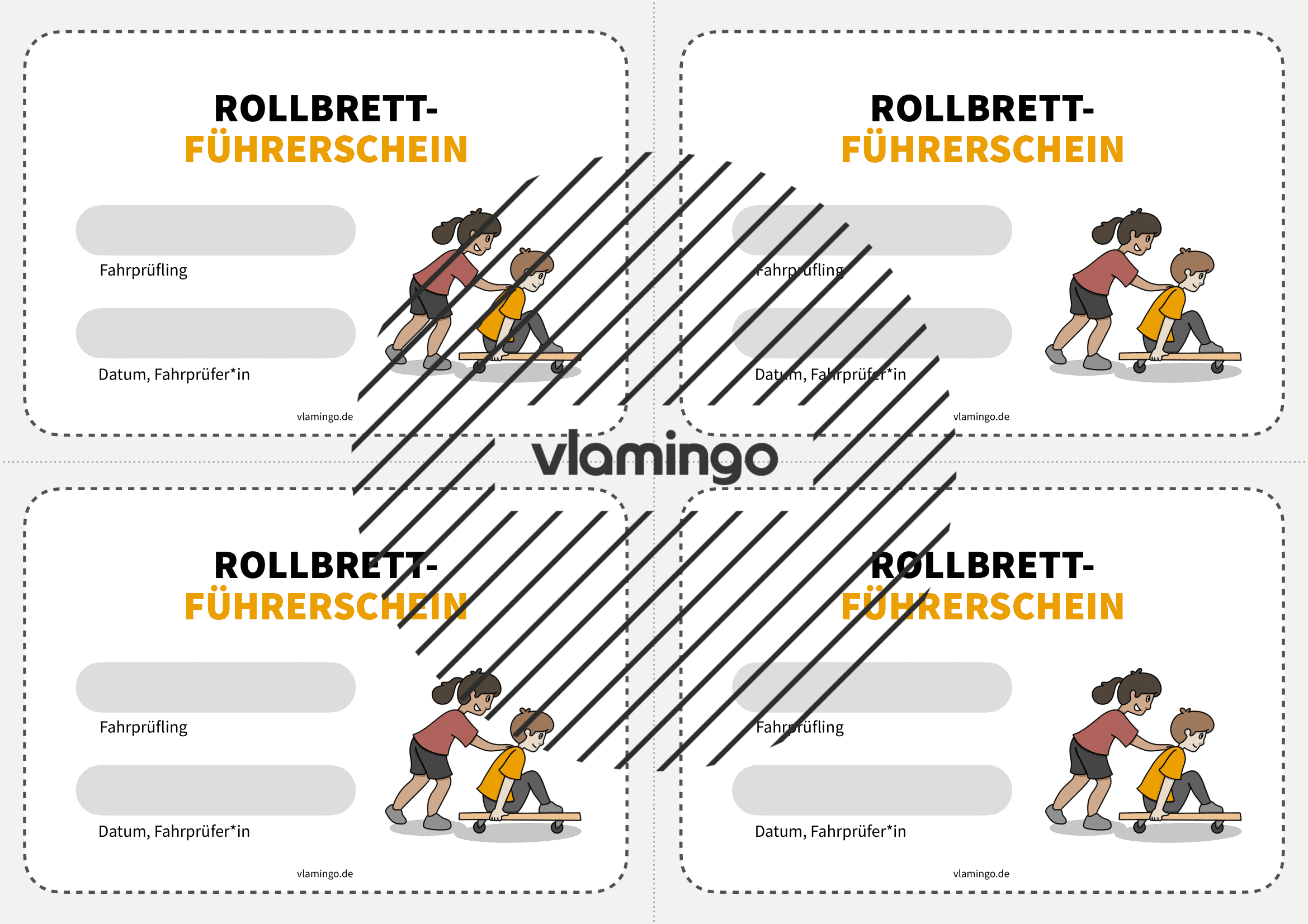 Rollbrett - Führerschein - Vorlage 2 Rollbrett - Führerschein - Vorlage 2