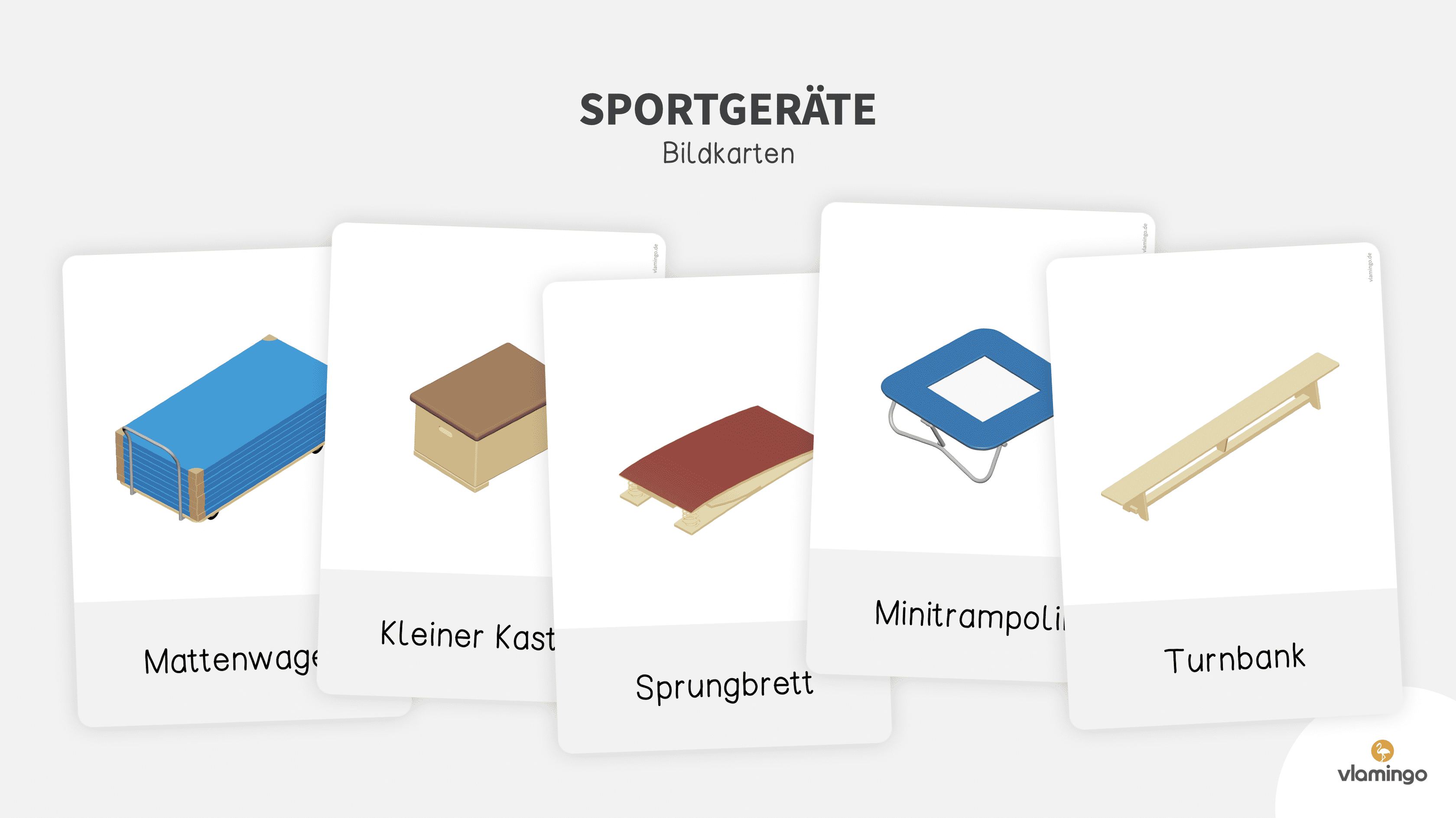 Turngeräte - Bildkarten für den Sportunterricht und das Kinderturnen Turngeräte - Bildkarten für den Sportunterricht und das Kinderturnen