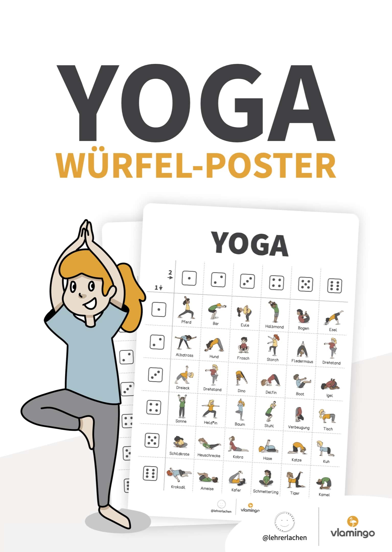Yoga-Würfel-Poster